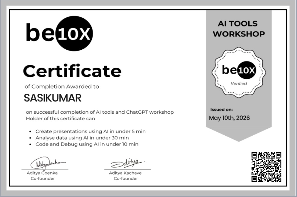 Certificate